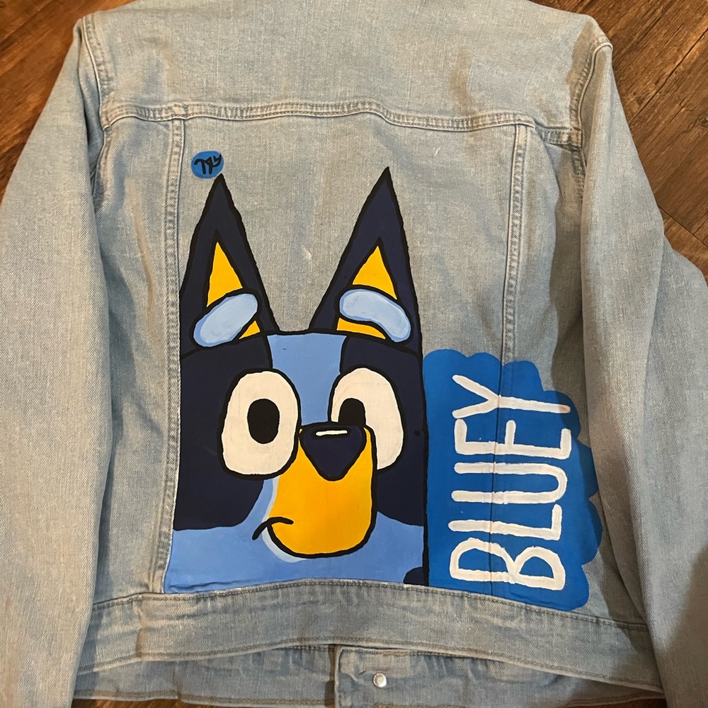 Custom Bluey Denim Jacket